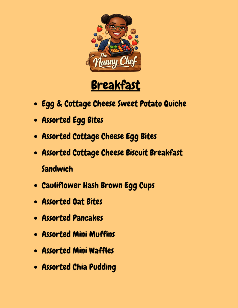 Sample Menu Breakfast